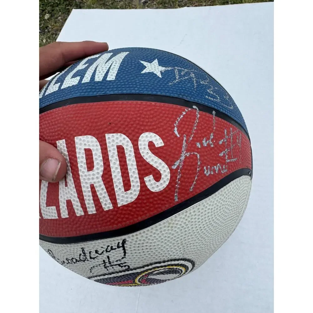 Harlem Wizards signed autographed multiple signatures basketball 10
